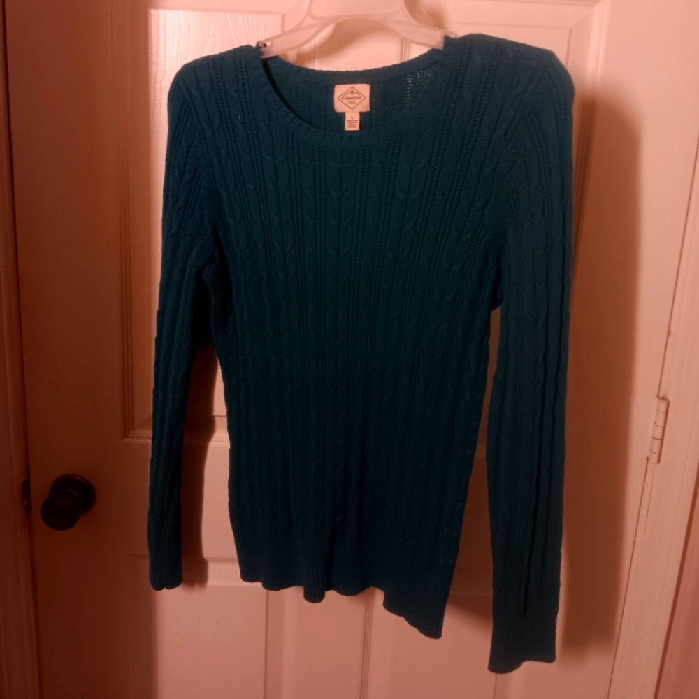 Dark green teal sweater